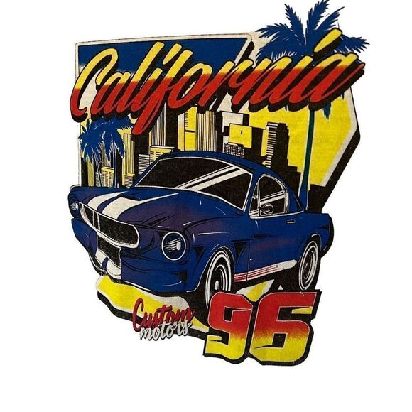 California 96 Custom Motors Cotton Blend Crewneck Tee - Picture 3 of 5